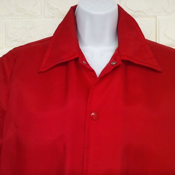 Vintage 70s West Wind Buccaneer Nylon Canvas Jacket -S Sherpa-lined Snaps Pocket - Picture 7 of 11